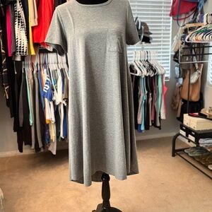 Lula Roe Midi Casual Women's Dress Gray Size S